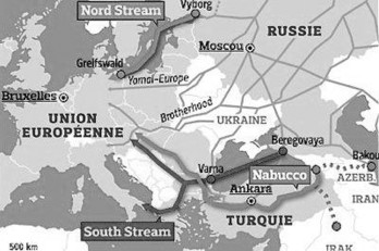 Die Gaspipelines North Stream, South Stream und Nabucco
