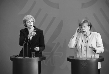Der Brexit – Niederlage und gleichzeitig Chance des deutschen gegen den britischen Imperialismus (Premierministerin May bei Kanzlerin Merkel).