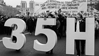 Die Arbeiter in Frankreich kämpfen um den Erhalt der gesetzlichen 35-Stunden-Woche. Solidarität und Kampf um die 35-Stunden-Woche auch bei uns, das ist unsere Aufgabe, statt Unterordnung unter die Standort- und Wettbewerbslogik des Kapitals und Ruinierung unserer Arbeitskraft durch „Arbeiten 4.0“.