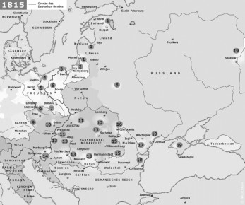 Seit 200 Jahren: „Volksgruppen“ im Sinne der deutschen Bourgeoisie, pedantisch durchnummeriert, Stützpunkte aggressiver Bestrebungen