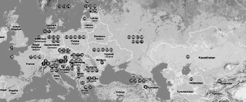 Stützpunkte für deutsche Großmachtpolitik: eine Landkarte der „Föderalistischen Union Europäischer Volksgruppen“ (FUEV)