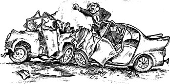 Die Karre in den Dreck fahren – nicht so wichtig. Viel wichtiger: Beschimpfen, niedermachen, bezahlen lassen.