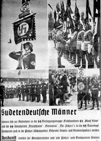 Anwerbung Sudetendeutscher für die SS – Originalplakat