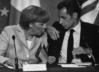 Bundeskanzlerin Merkel und Frankreichs Ministerpräsident Sarkozy.
