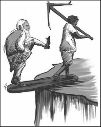 Wer wie Narendra Modi Politik für Großkonzerne und Großgrundbesitzer macht, verliert den Rückhalt im Volk.
